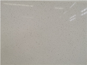 Monochrome White Quartz Kitchen Countertop