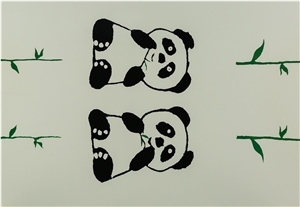 Polished Panda Theme Quartz Slabs