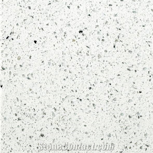 Star White Quartz Stone Slab