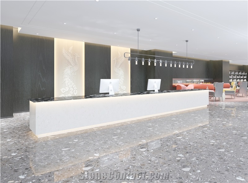 Floor Tile Engineered Marble Grey Beige Low Price