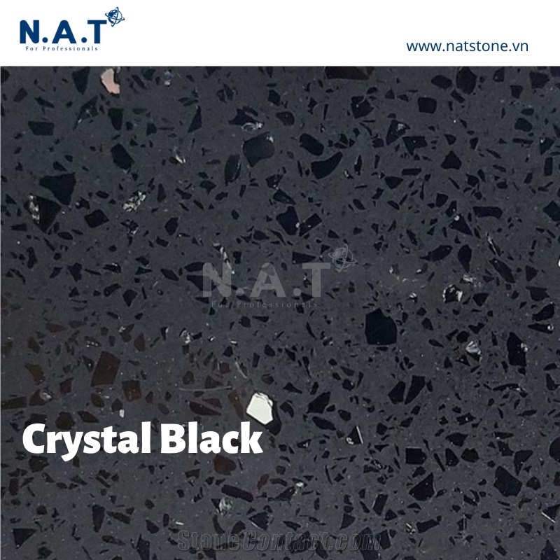 Vietnam Quartz Crystal Black Slabs