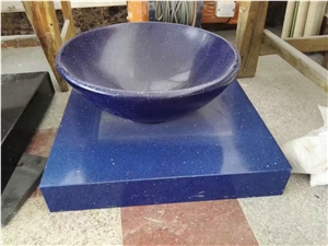 Blue Quartz Sink Basin Polished Wash Basin