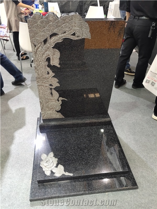 China Black Granite Tombstone Headstone