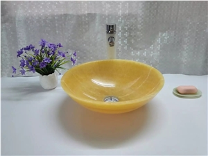 Yellow Onyx Round Sinks,Wash Basin,Sinks