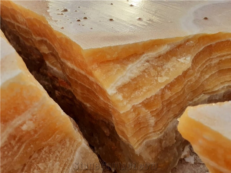 Persian Orange Onyx Blocks
