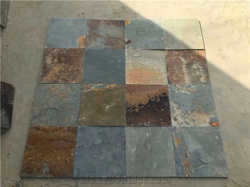 Multicolor Slate Floor Tiles
