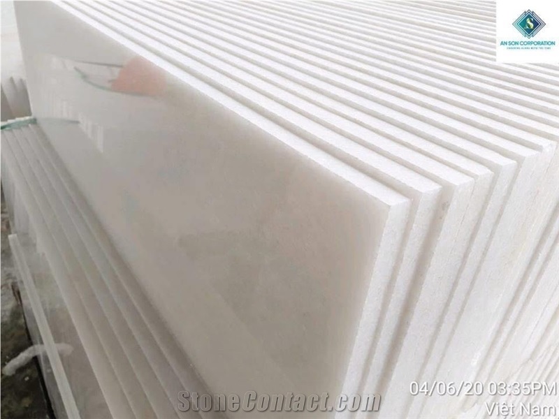 Polished White Marble for Stairs, Risers,Steps