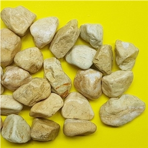 Yellow Pebble Stone for Decoration