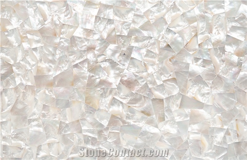 White Mother-Of-Pearl Semiprecious Stone