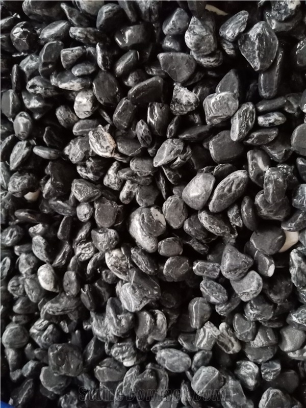 Black Pebbles Natural Stone Polished Stone