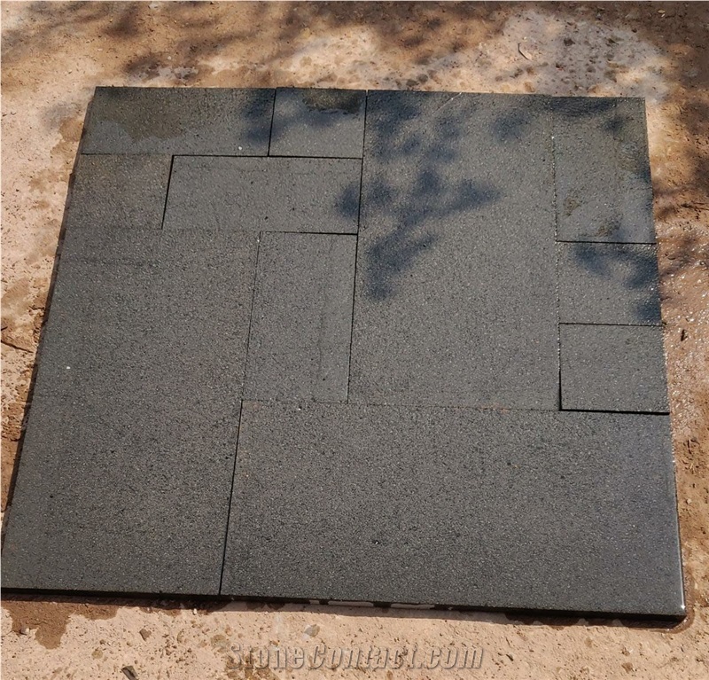 Black Basalt in Matt Finish Floor Pattern