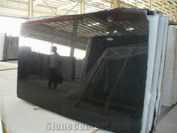 Chinese Absolute Black Granite Slab for Countertop