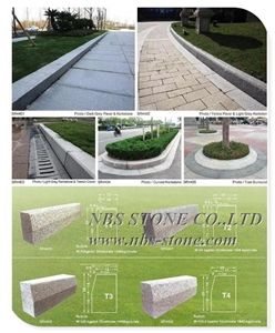 All Sides Flamed G602 Grey Granite Kerbs G603