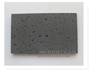 Black Basalt Lava Stone Tiles for Wall Cladding