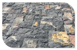 Black Limestone Loose Tumbled Castle Stone Panel