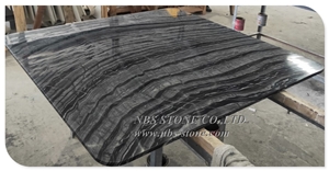 Black Marble Stone Dining Table Top Dinning