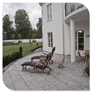 China Blue Stone Flamed Flooring Paving Tiles