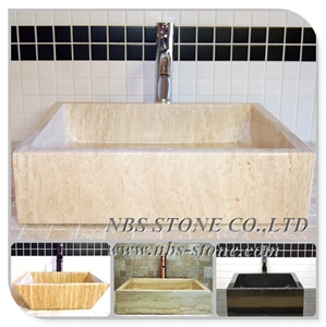 Support Natural Stone Basin Oval Square Sink