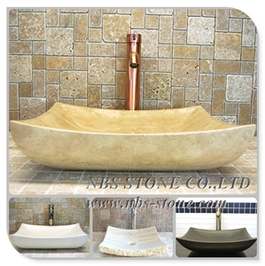 Support Natural Stone Basin Oval Square Sink