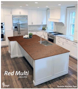 Red Multi Granite Kitchentops