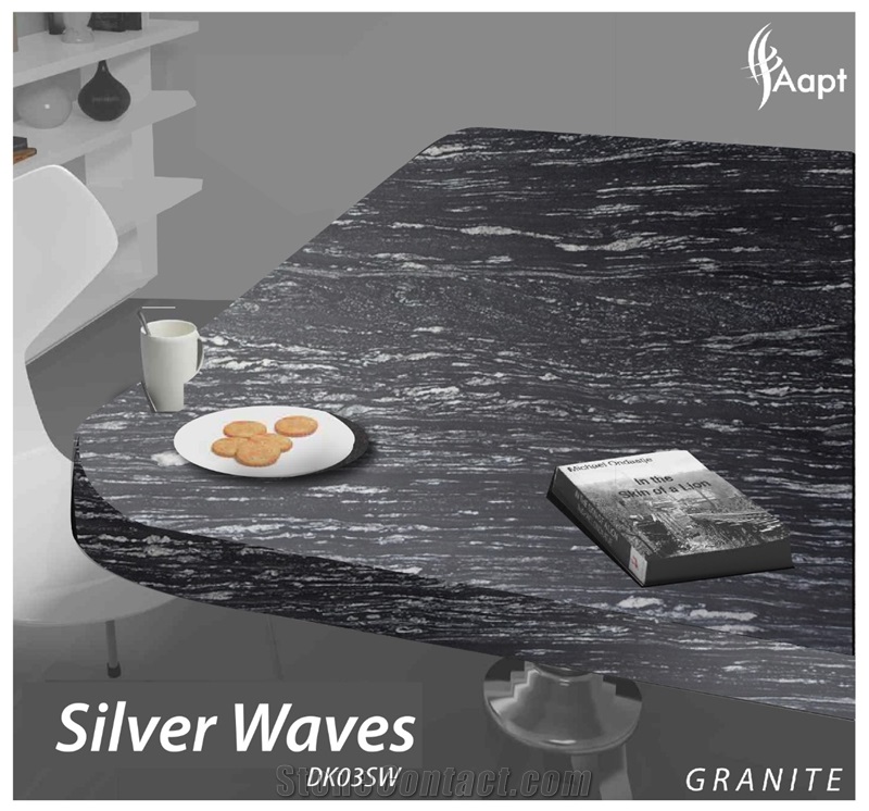 Silver Waves Granite Design Stone Table Top