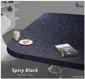 Spice Black Granite Kitchen Tops Designs