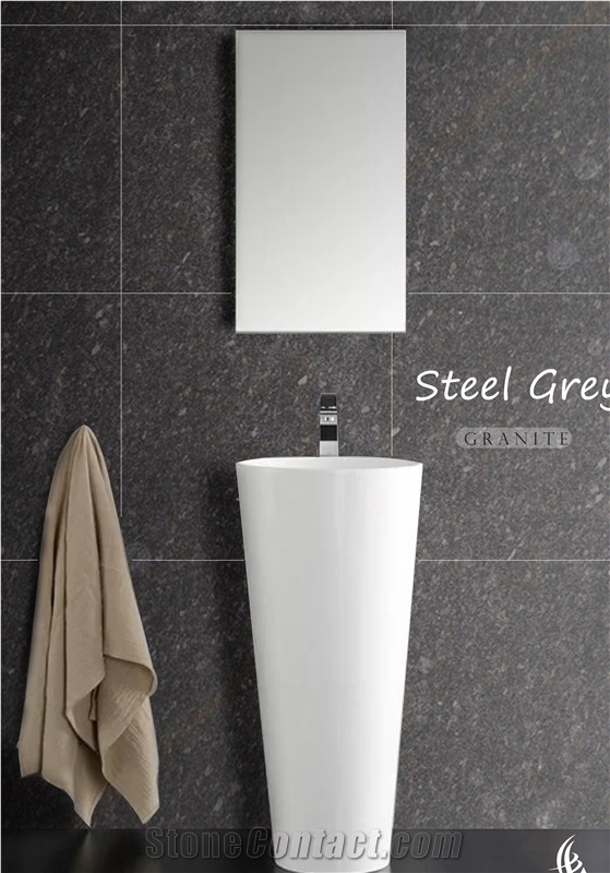 Steel Grey Granite Tombstone Design