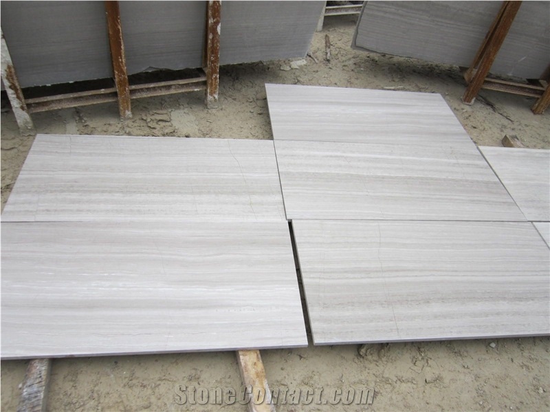 Bianco Serpeggiante White Wooden Vein Marble Slab