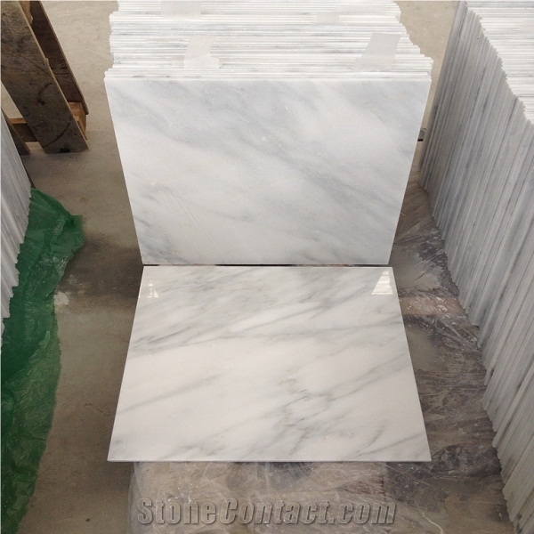 China Oriental White Marble Slab with Blue Veins
