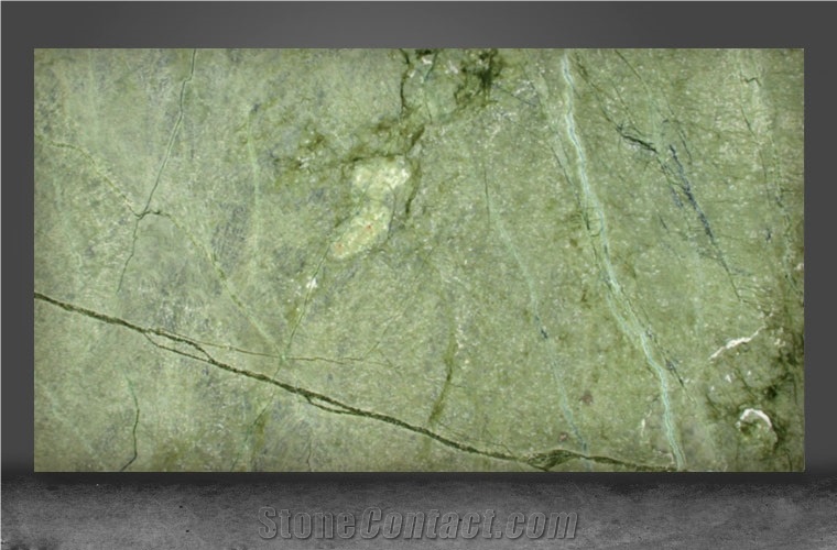 China Verde Ming Green Marble Slab Backlit