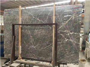 Grey Thunder Marquina Marble Slab, Floor Tiles