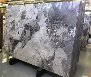 Pandora Grey Marble Slab Interior Luxury Texture