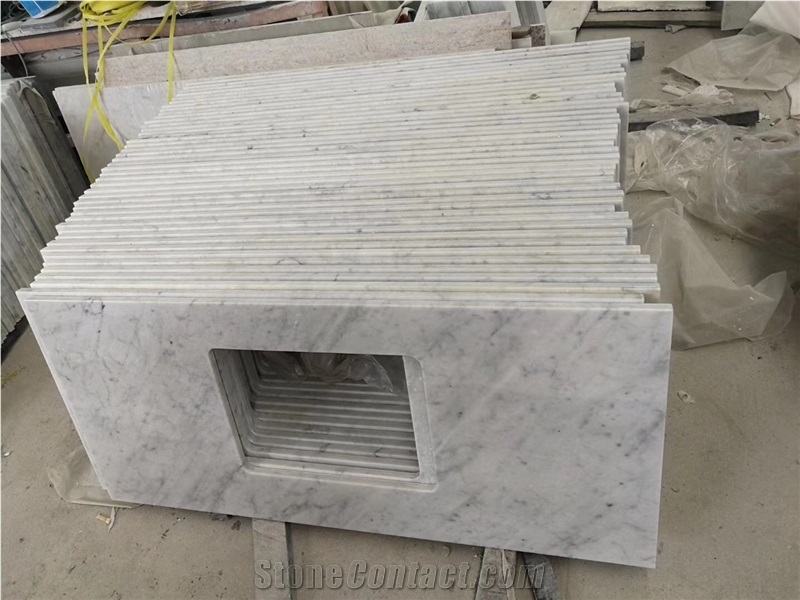 Bianco Carrara White Marble Kichen Countertops