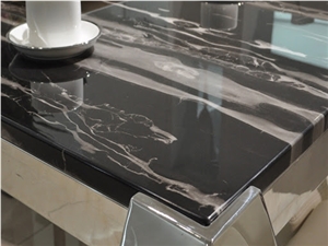 Black Silver Dragon Marble Kitchen Countertops