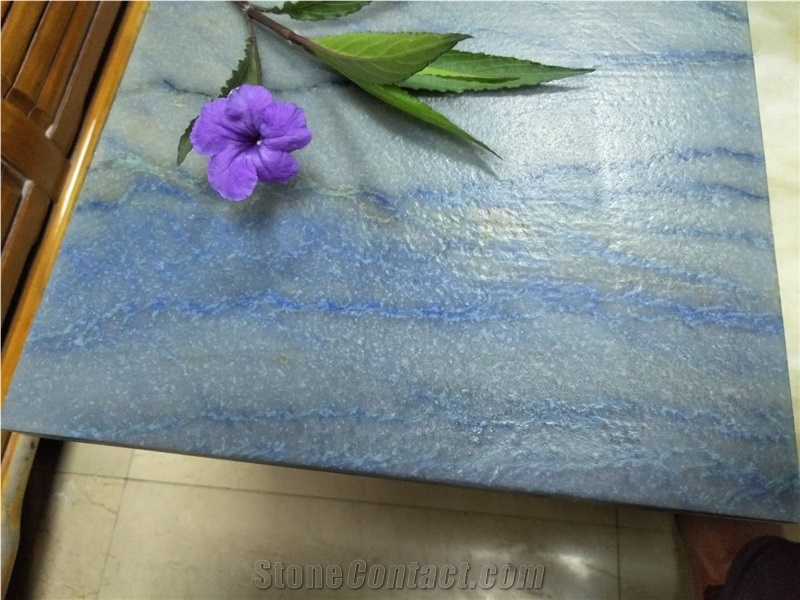 Blue Macaubas Quartzite Kitchen Countertops