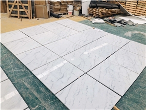 China Carrara Guangxi White Marble Slab Floor Tile