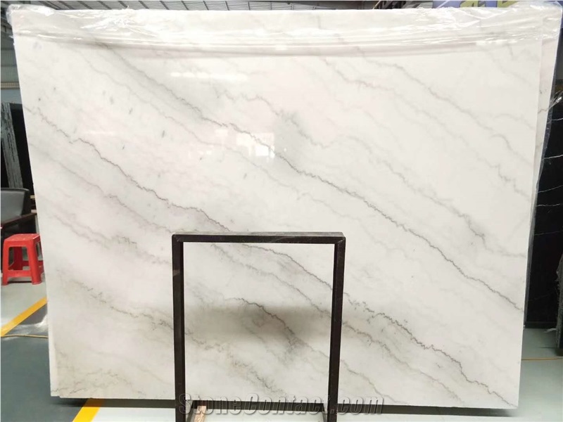 China Carrara Guangxi White Marble Slab Wall Tile