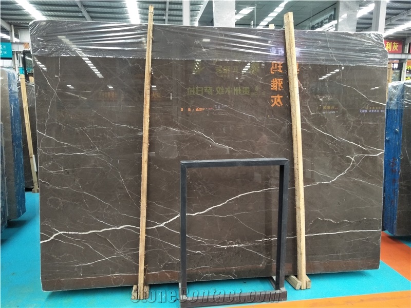 China Mousse Brown Marble Slab Tiles Floor Wall