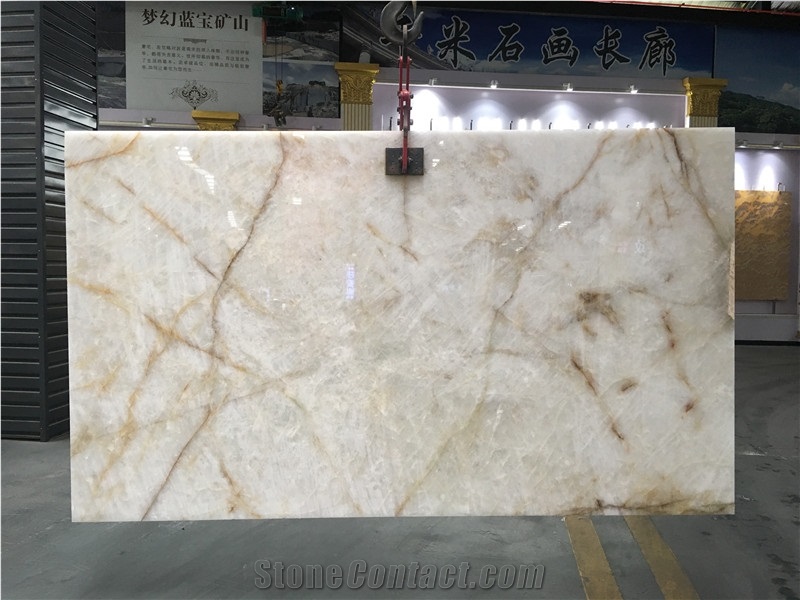 Crystal White Ice Quartzite Floor Wall Slabs Tiles