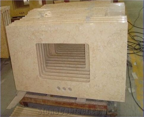 Egyptian Yellow Marble Vanity Countertops