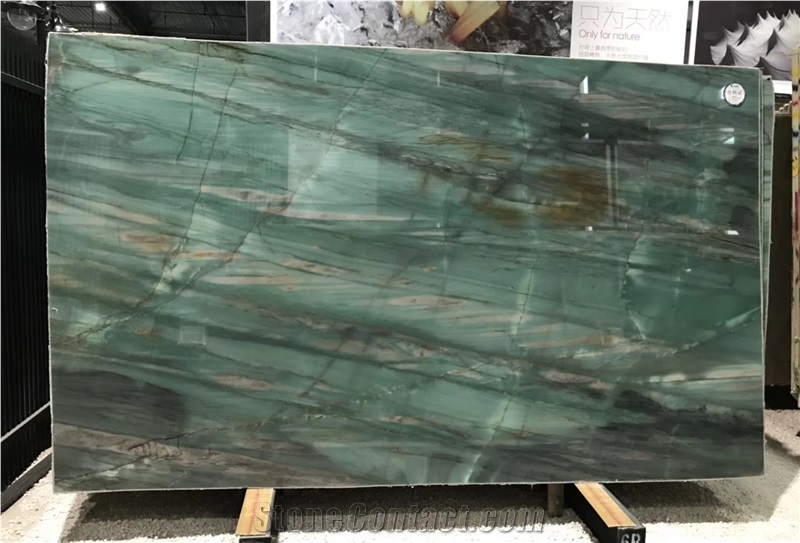 Emerald Green Quartzite Wall Slab Background