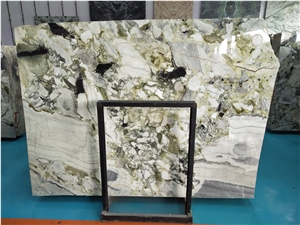 Ice Connect Green Marble Slab Floor Wall Tile