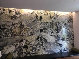 Ice Connect Green Marble Slab Floor Wall Tile