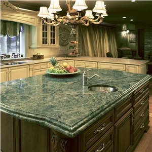 India Green Marble Kitchen Countertop
