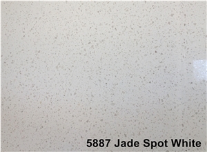 Jade Spot White Quartz Stone Slab Tiles