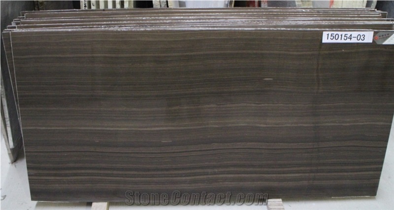 Obama Wood Tabacco Brown Marble Slab Floor Tiles