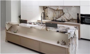 Patagonia White Quartzite Kitchen Countertops