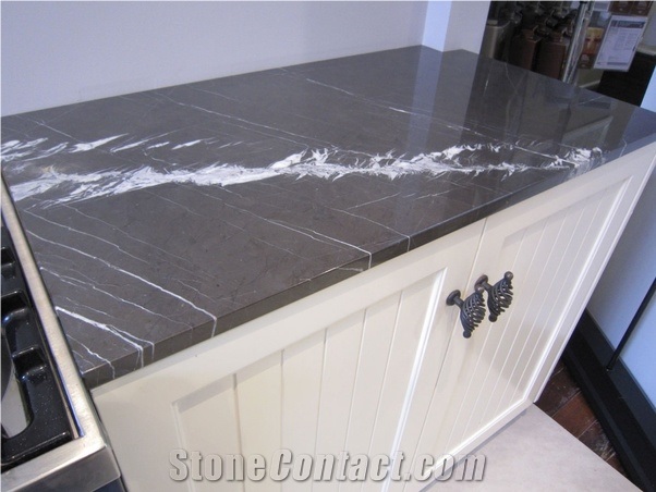 Pietra Grey Marble Vanity Top Bathroom Countertop