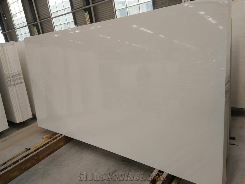 Pure White Quartz Slab  Artificial Stone Slabs