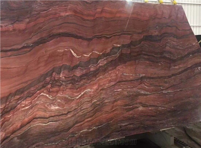 Red Fusion Quartzite Background Slab Tiles